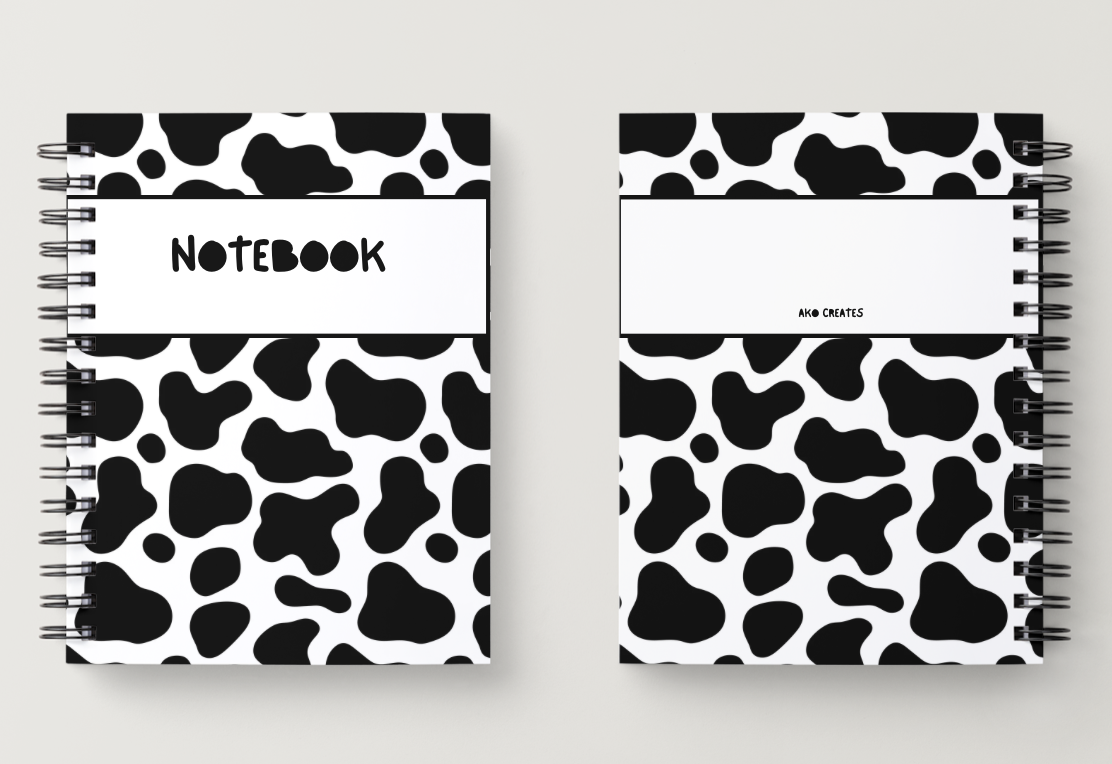Cow Print A5 Note Book