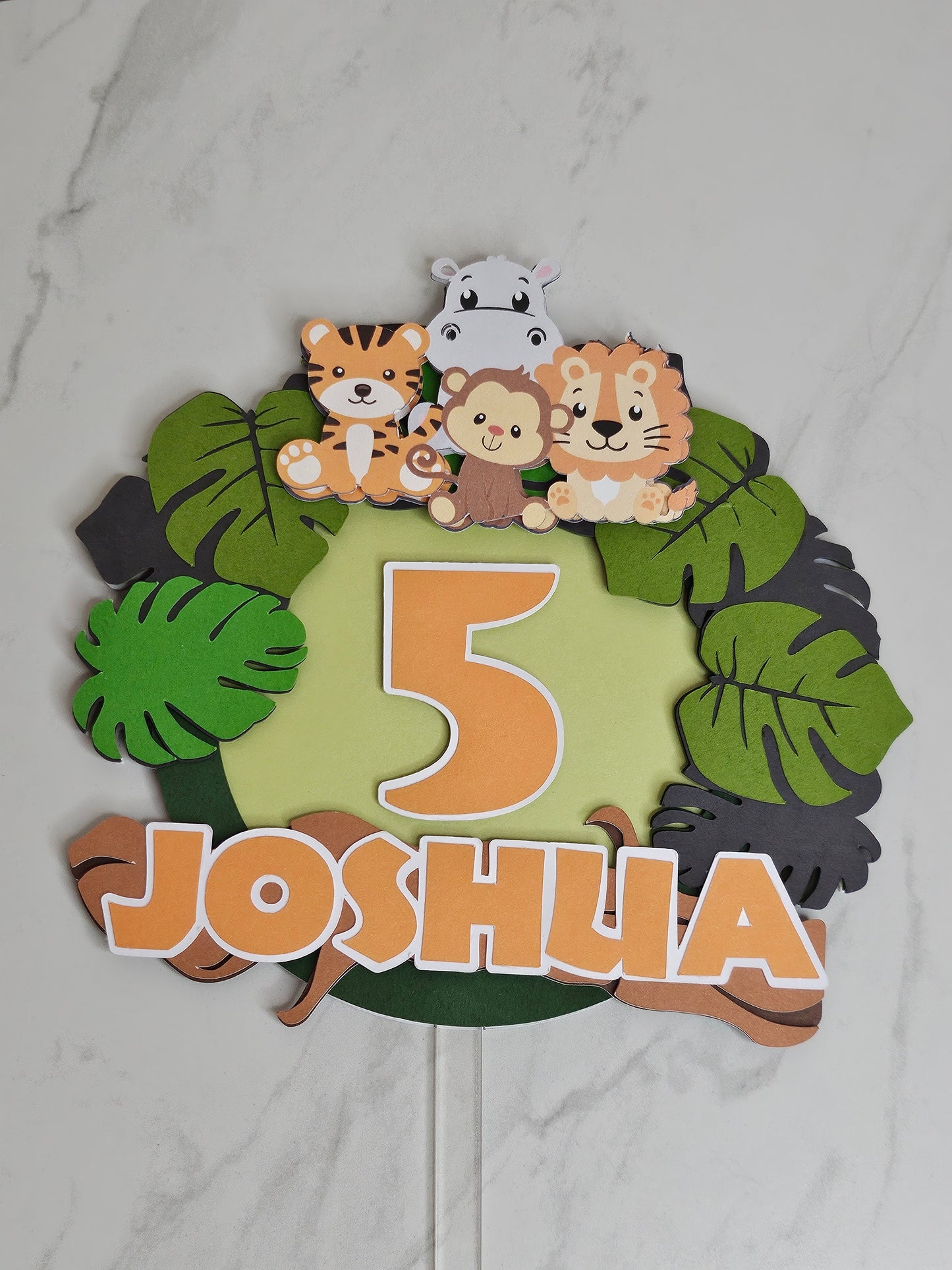 Personalised Jungle Cake Topper