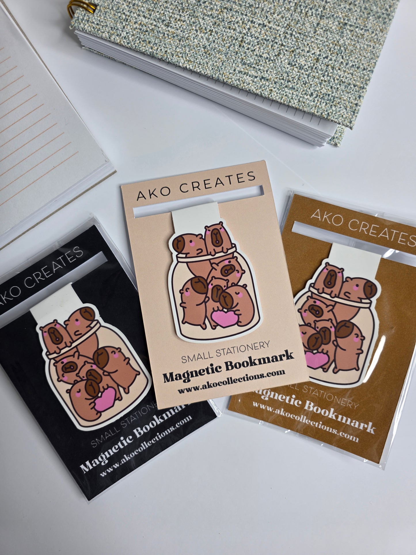 Capybara Jar Magnetic Bookmark