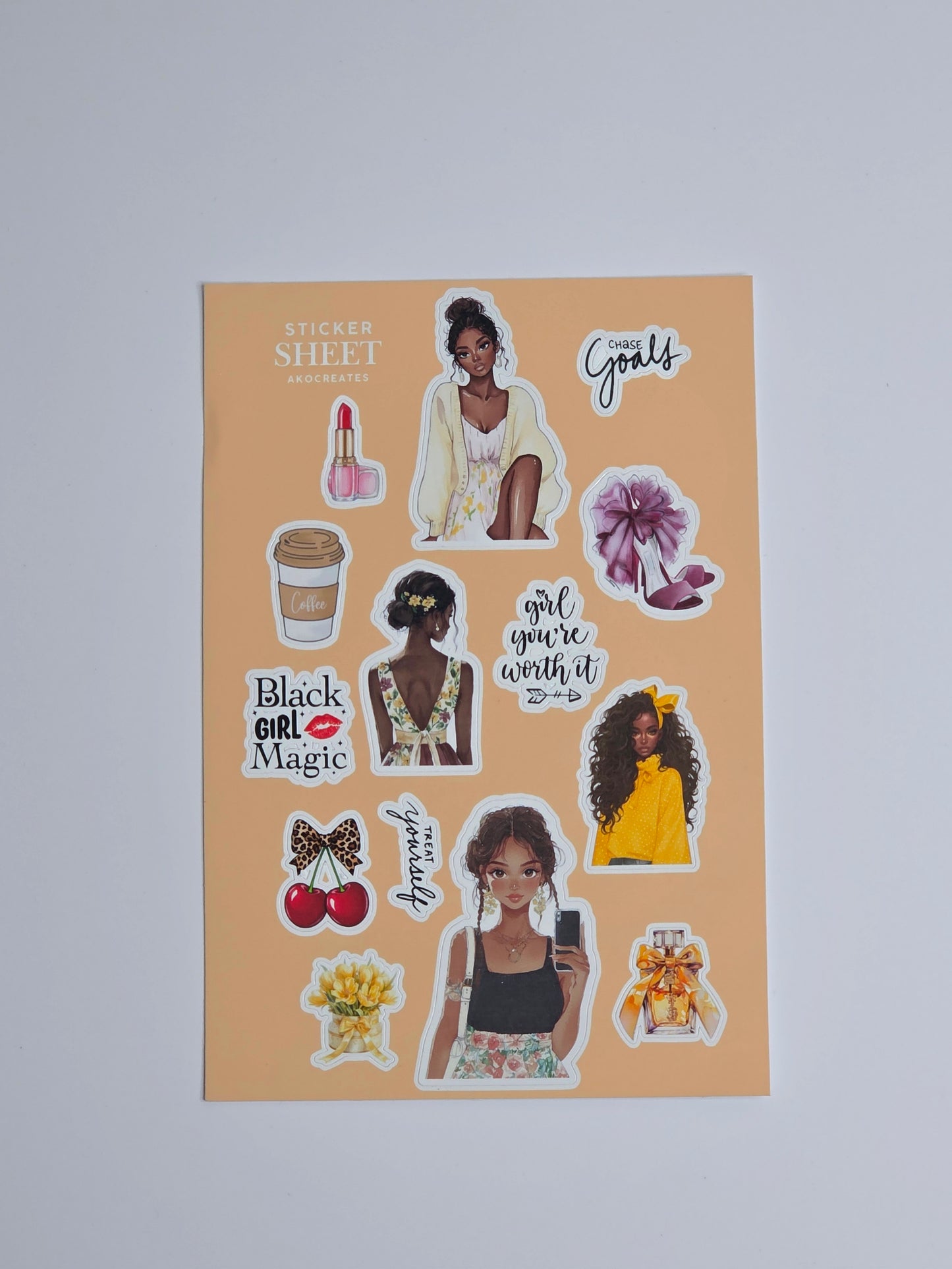 Sticker Sheet - Dark Skin Tone