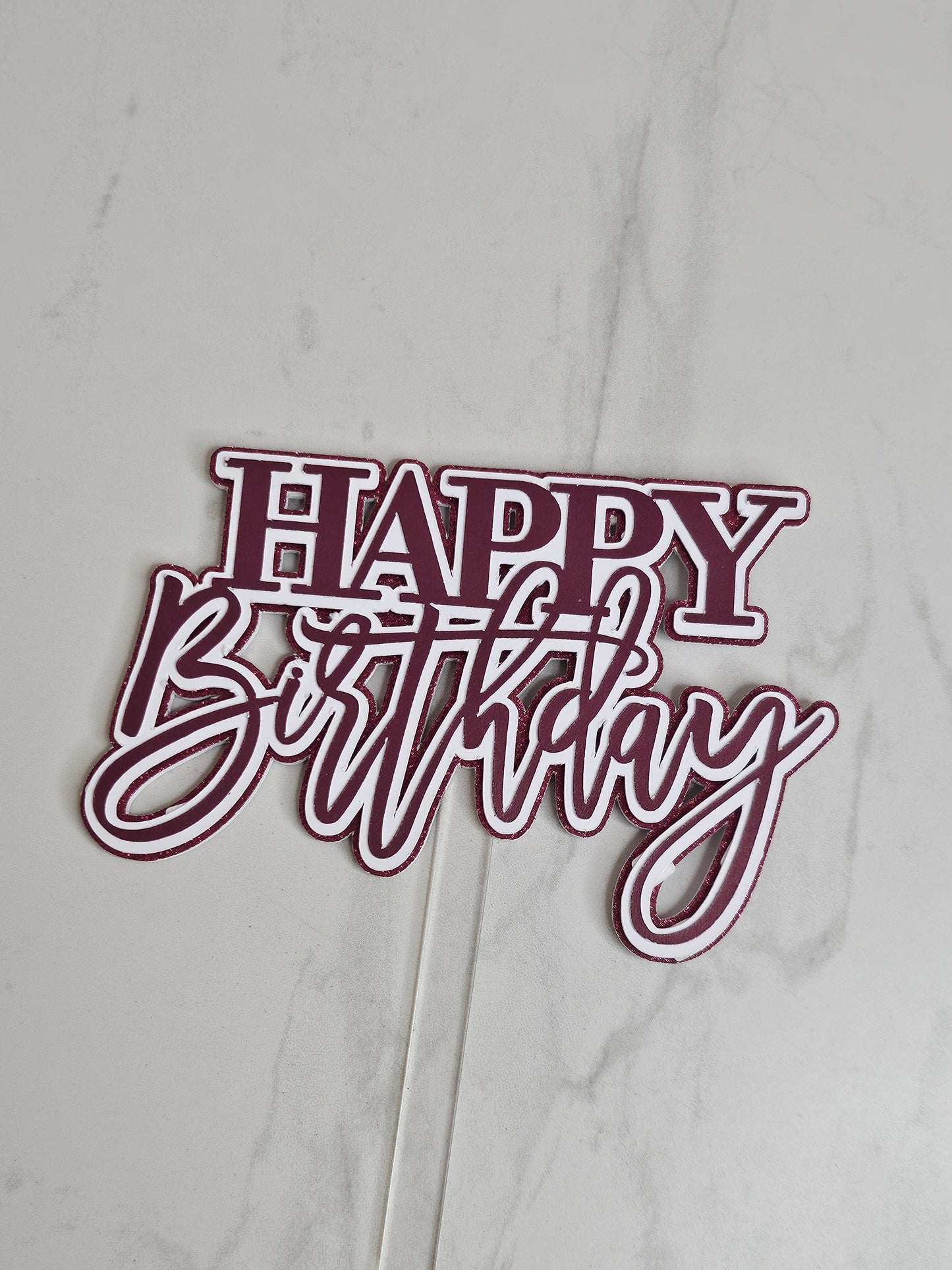 Mini Happy Birthday Cake Topper
