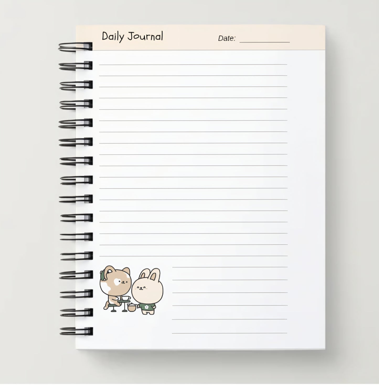 Cute Cat Coffee Daily Journal A5