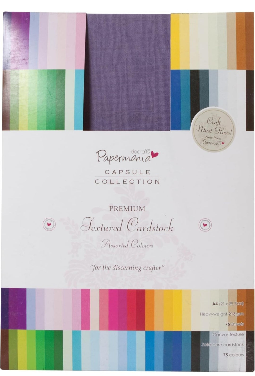 A4 Textured Cardstock-Pack of 75