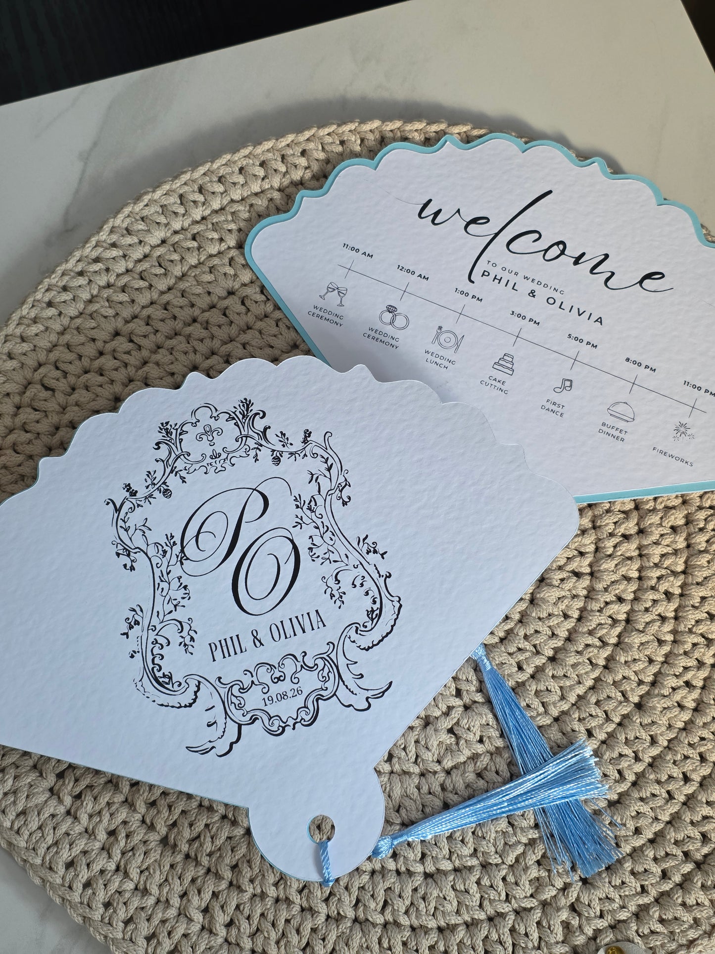 Vintage Fan - Wedding Program