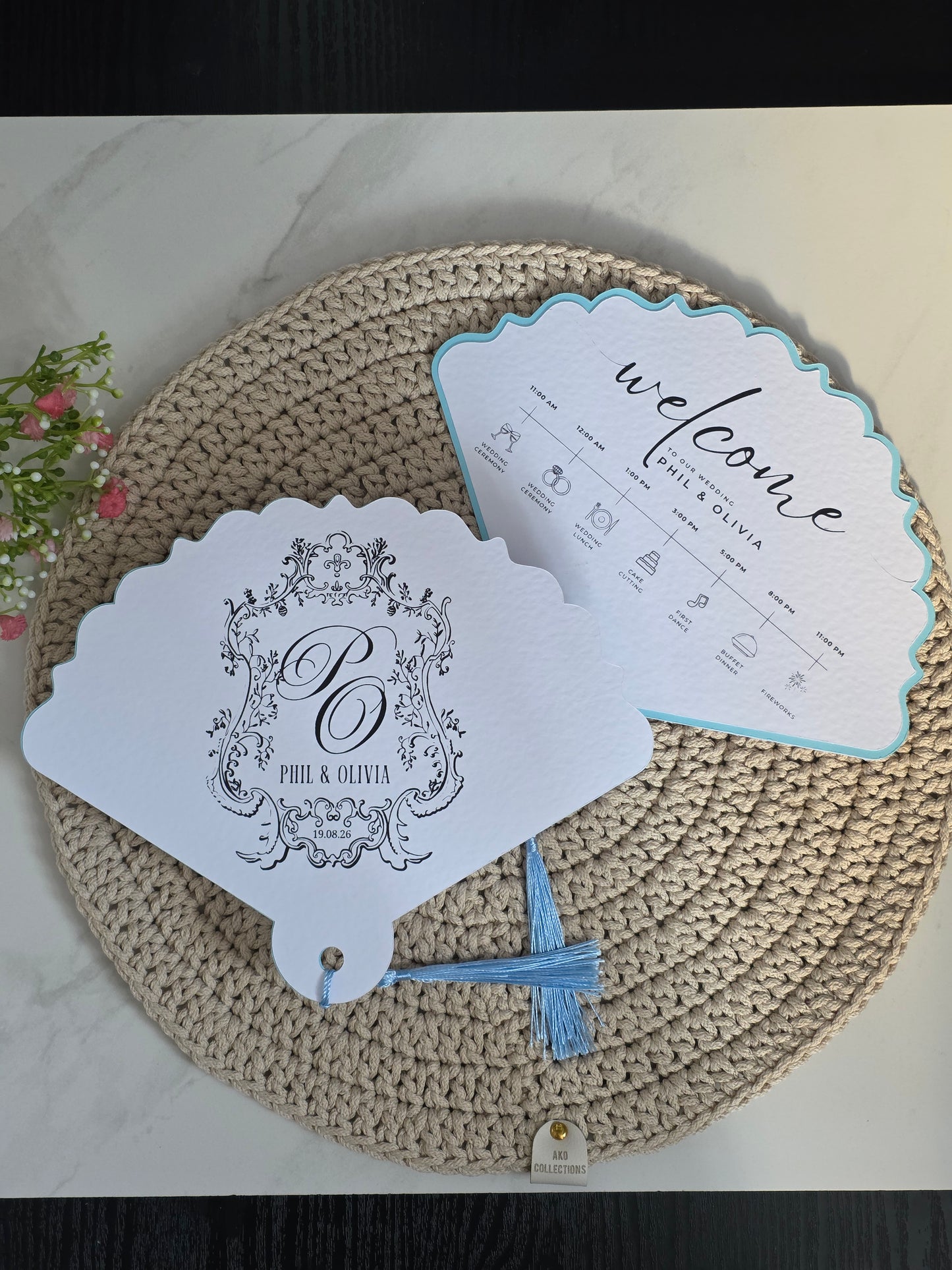 Vintage Fan - Wedding Program