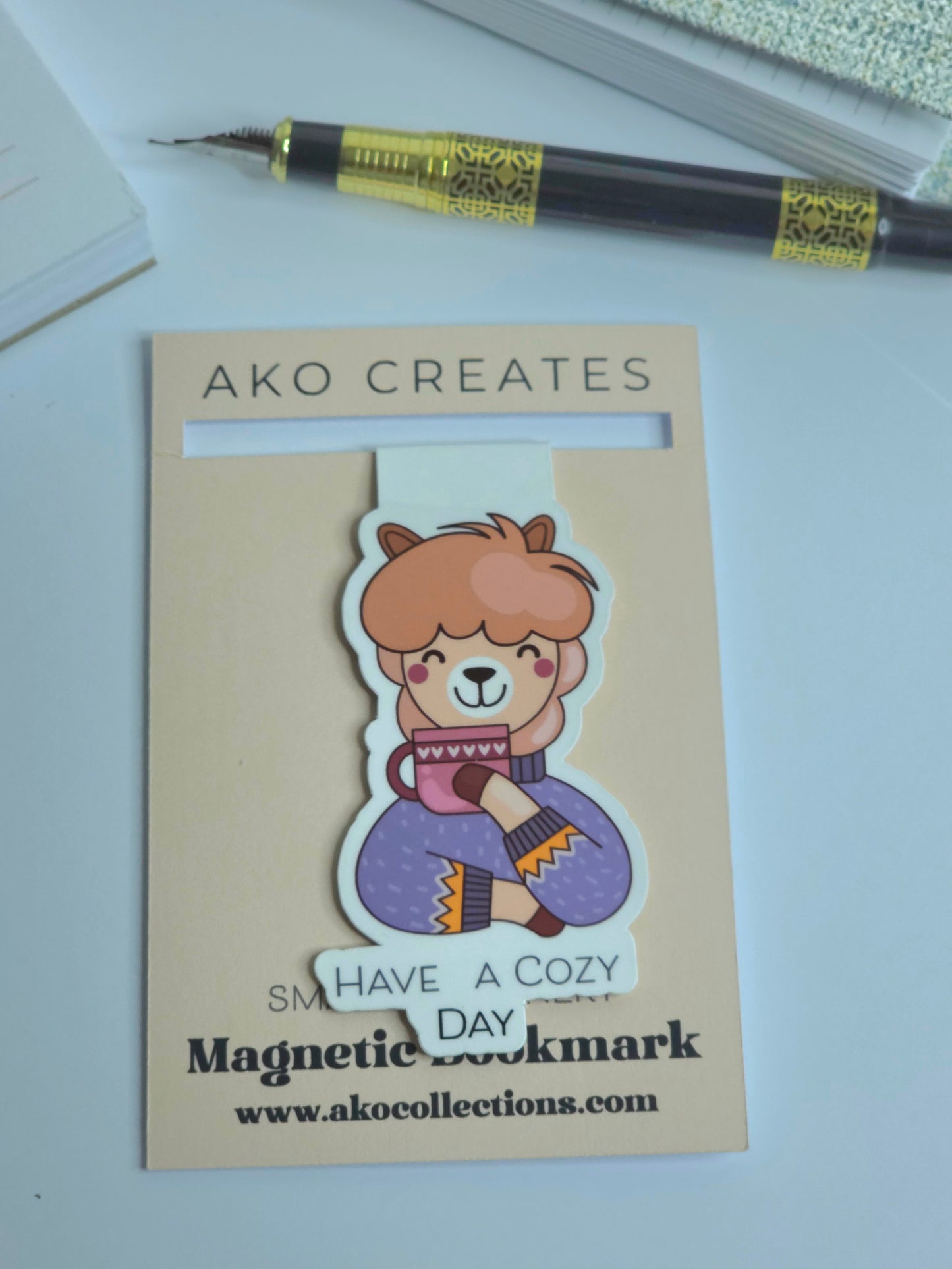 Cozy Day Magnetic Bookmark