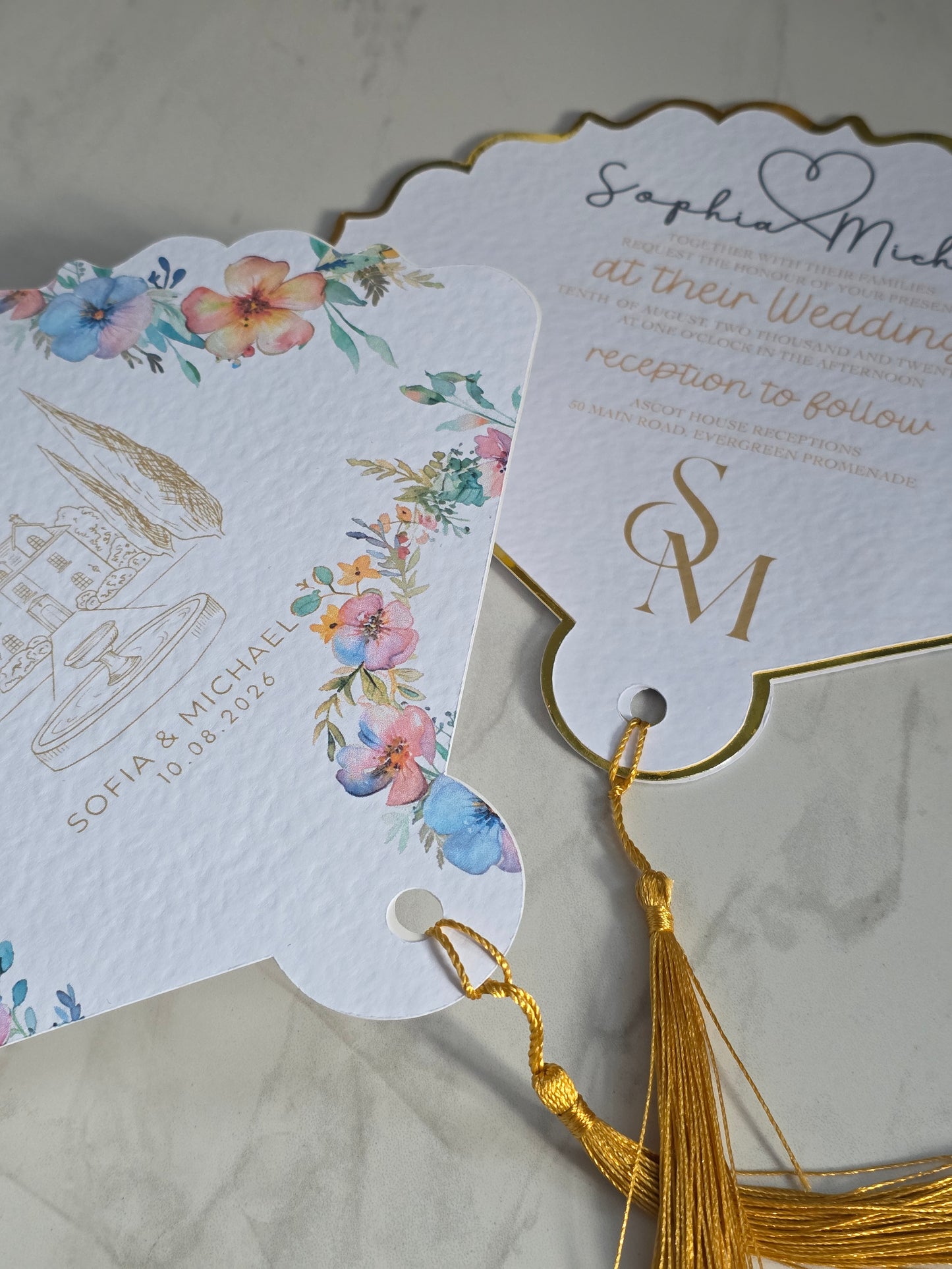 Vintage Fan - Wedding Invitation