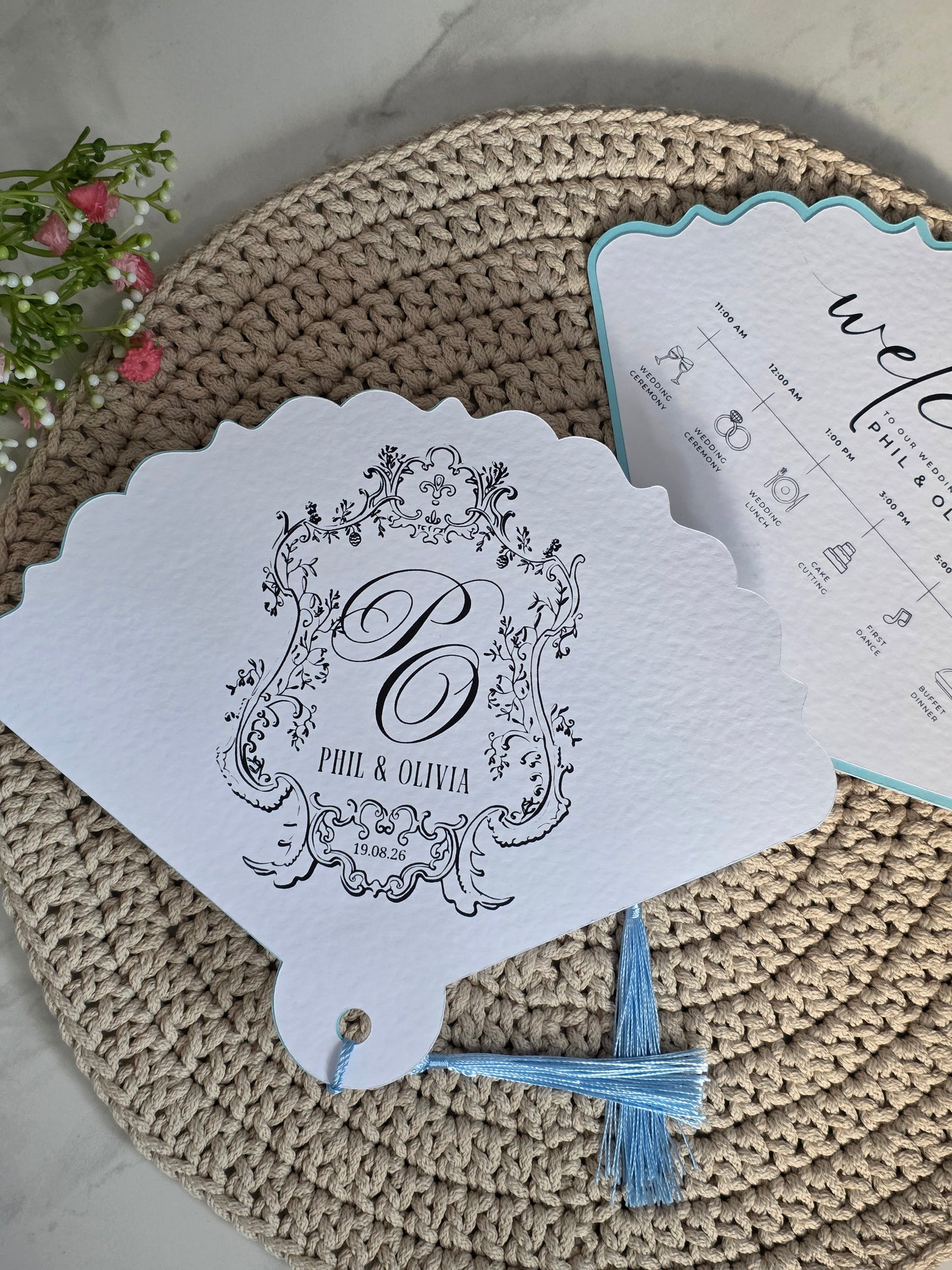 Vintage Fan - Wedding Program