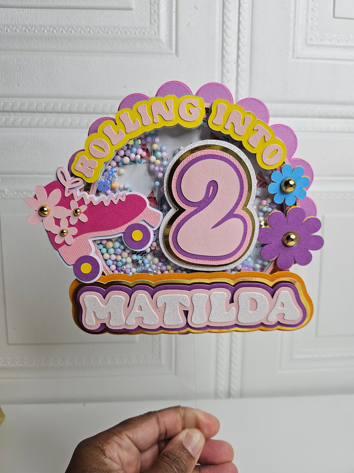 Rolling Into Cake Topper