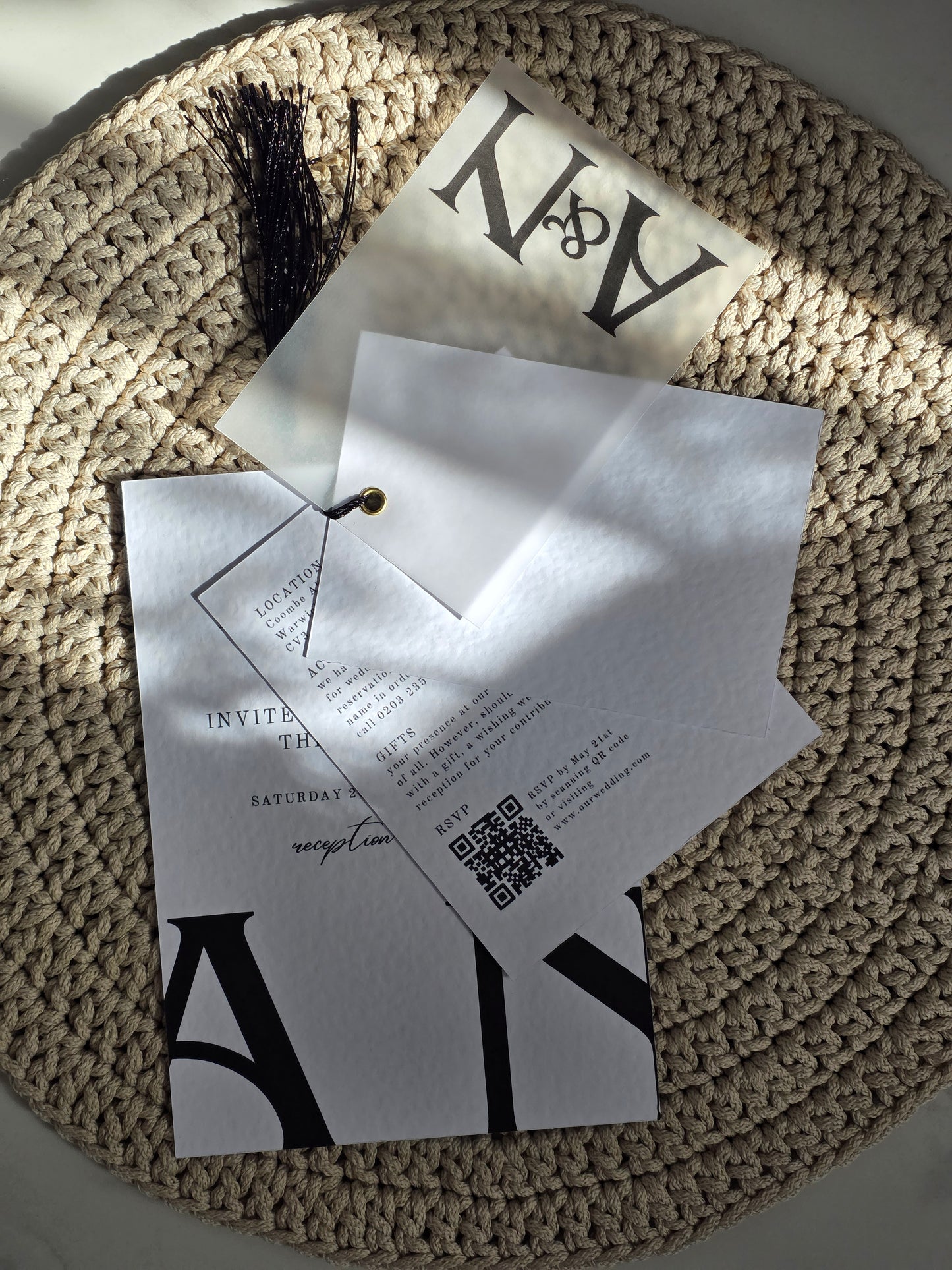 Monochrome Wedding Invitation