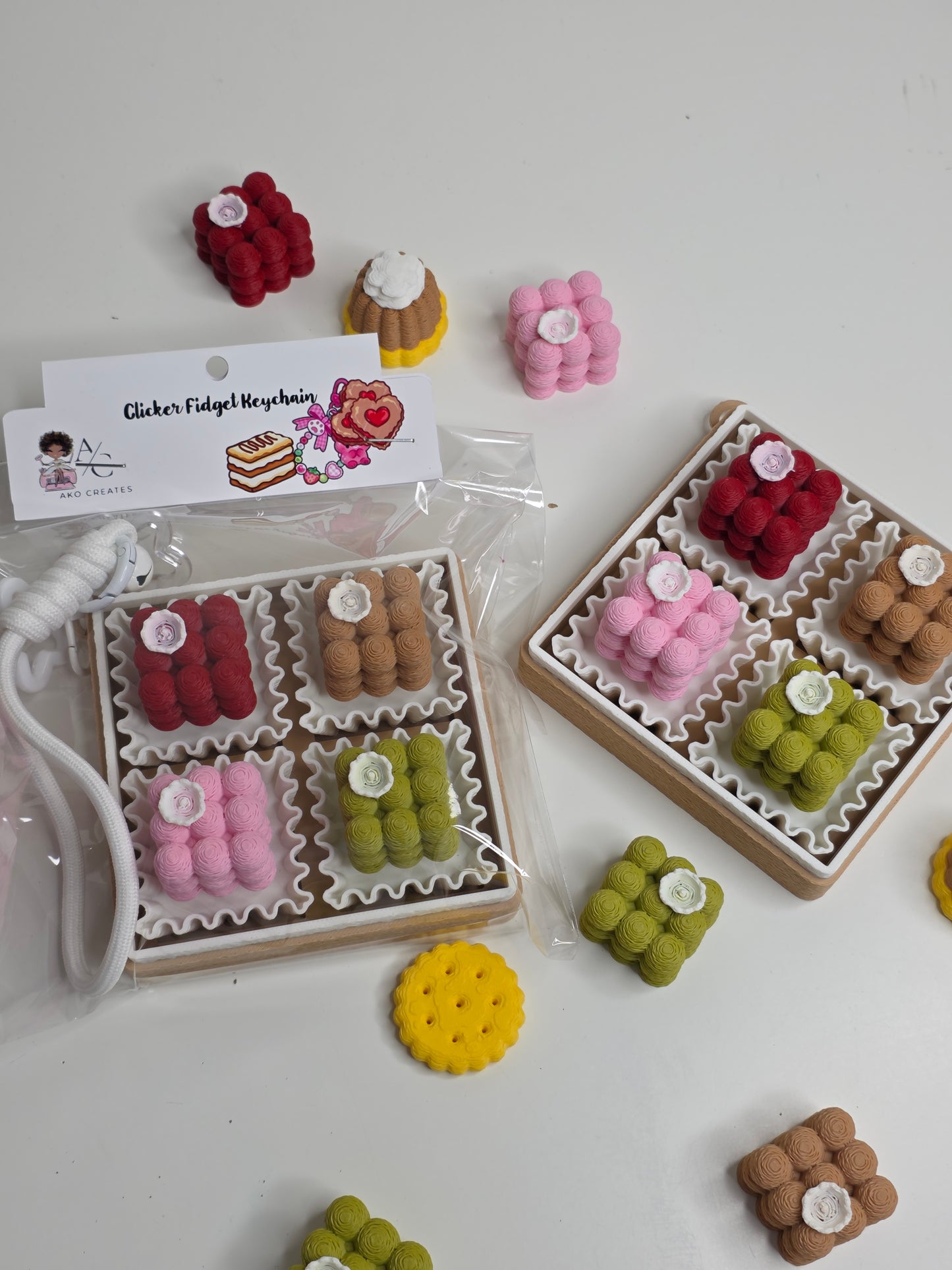 Sweet Dessert Clicker Toy Key Charm