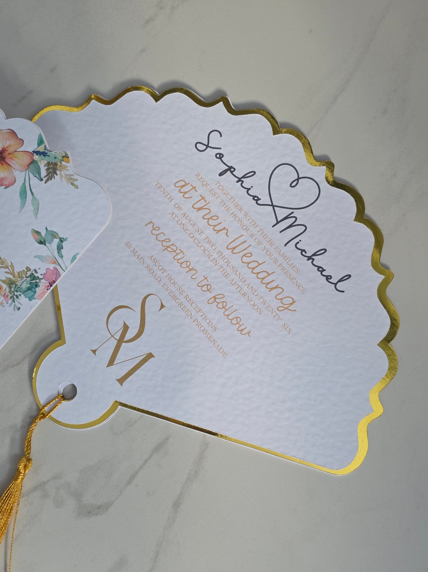 Vintage Fan - Wedding Invitation