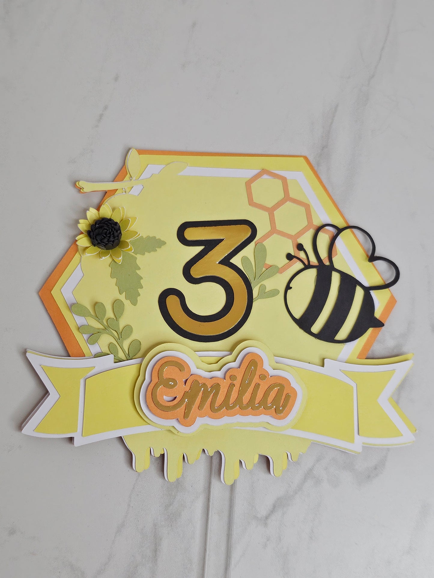 Personalised Bee Cake Topper