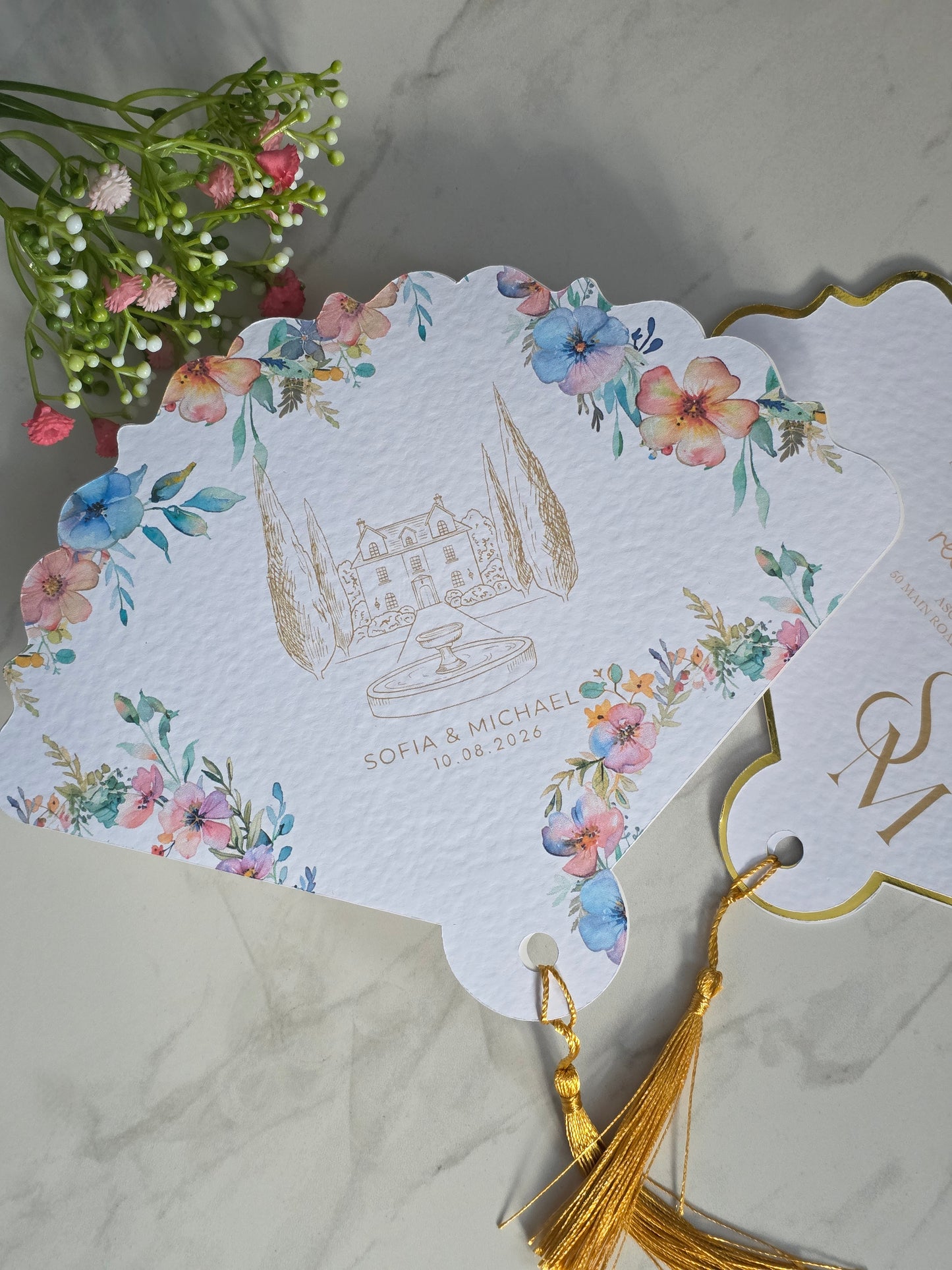 Vintage Fan - Wedding Invitation