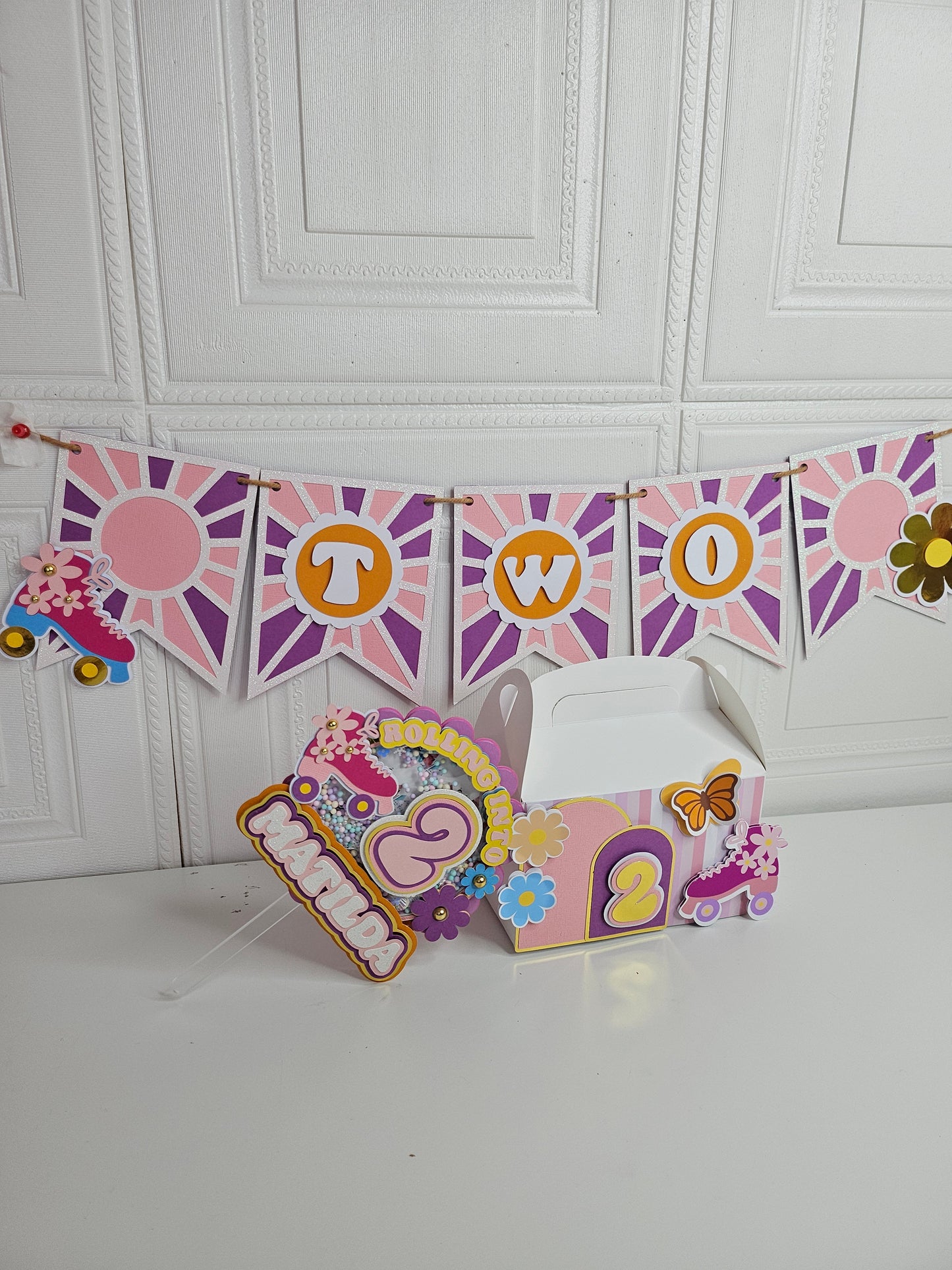 Groovy Rolling Into - Birthday Banner