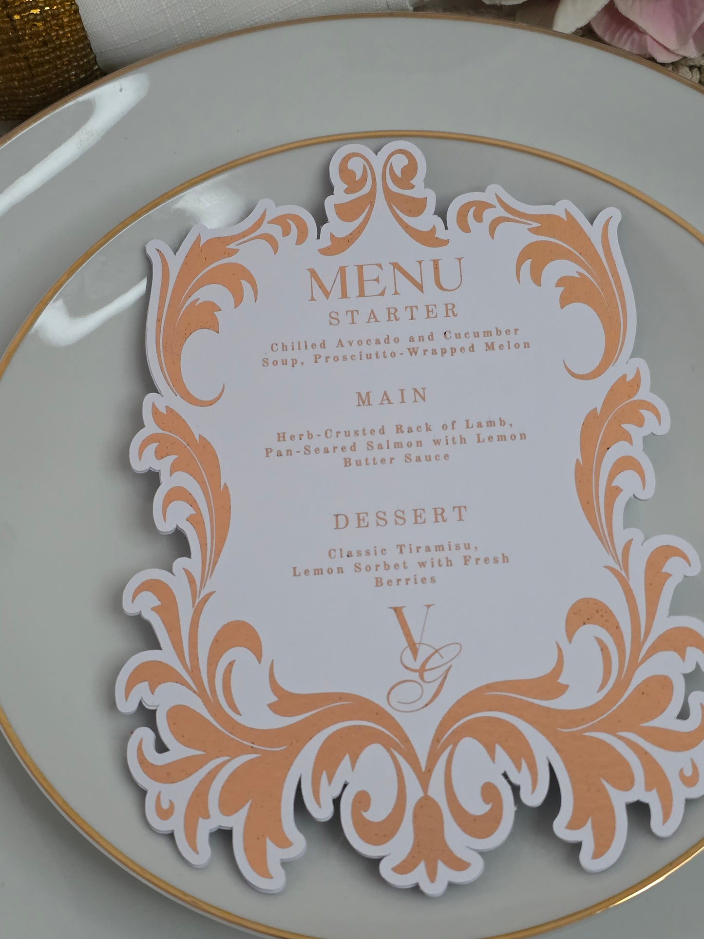 Luxe Wedding Menu