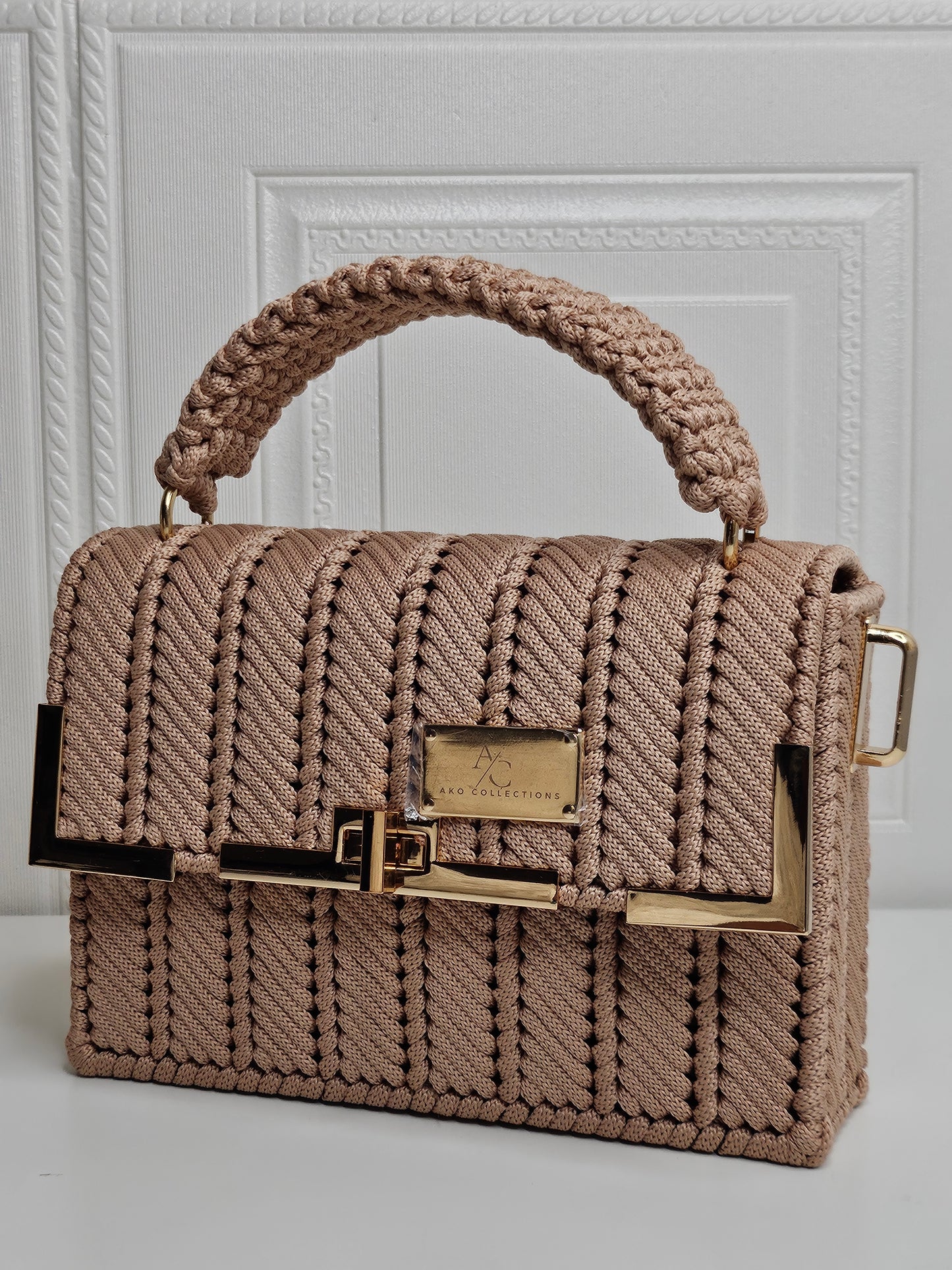Misha Clutch Bag - Soft Brown