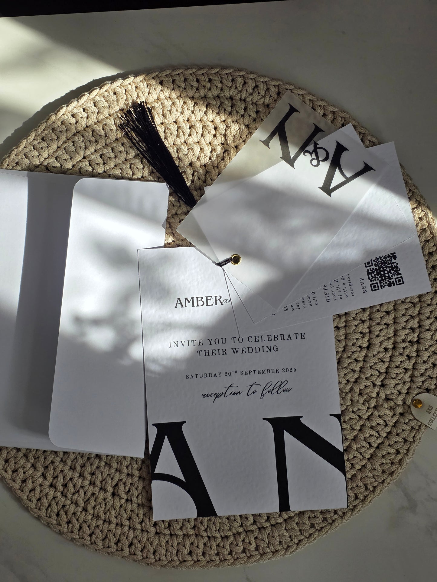 Monochrome Wedding Invitation