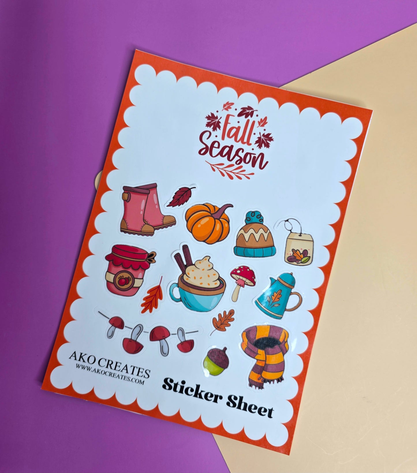 Fall Season Sticker Sheet