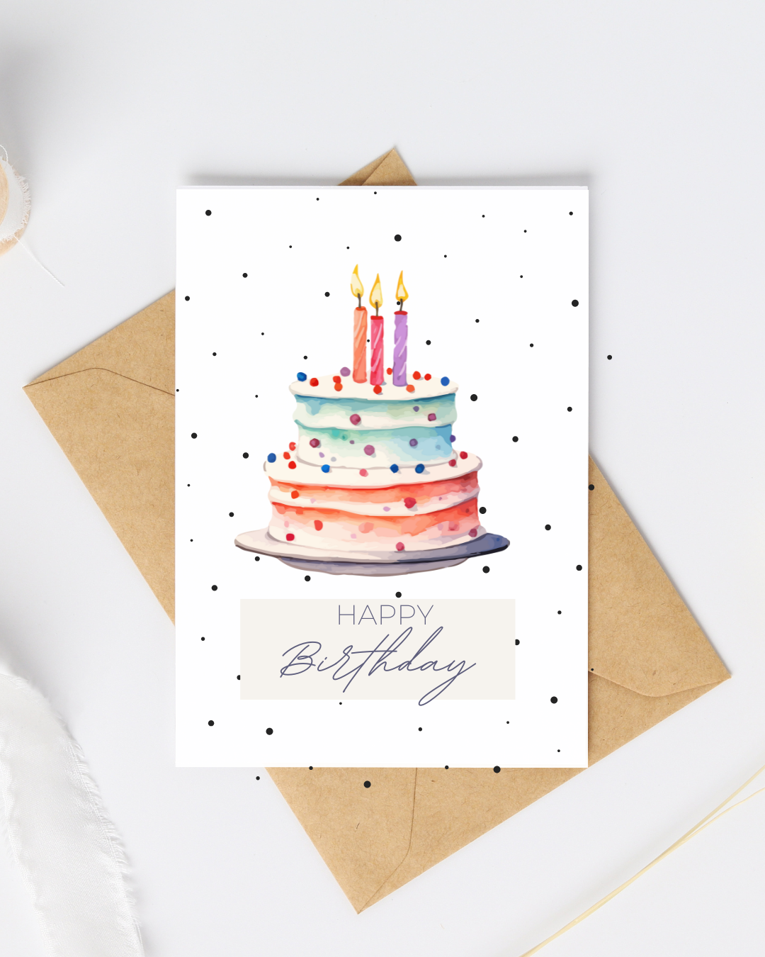 Tier Cake  Birthday Card (Copy)