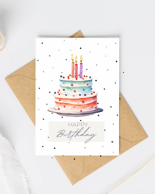 Tier Cake  Birthday Card (Copy)