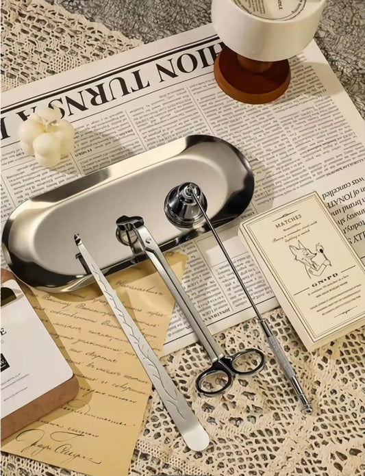 Candle Accessories Set -Silver