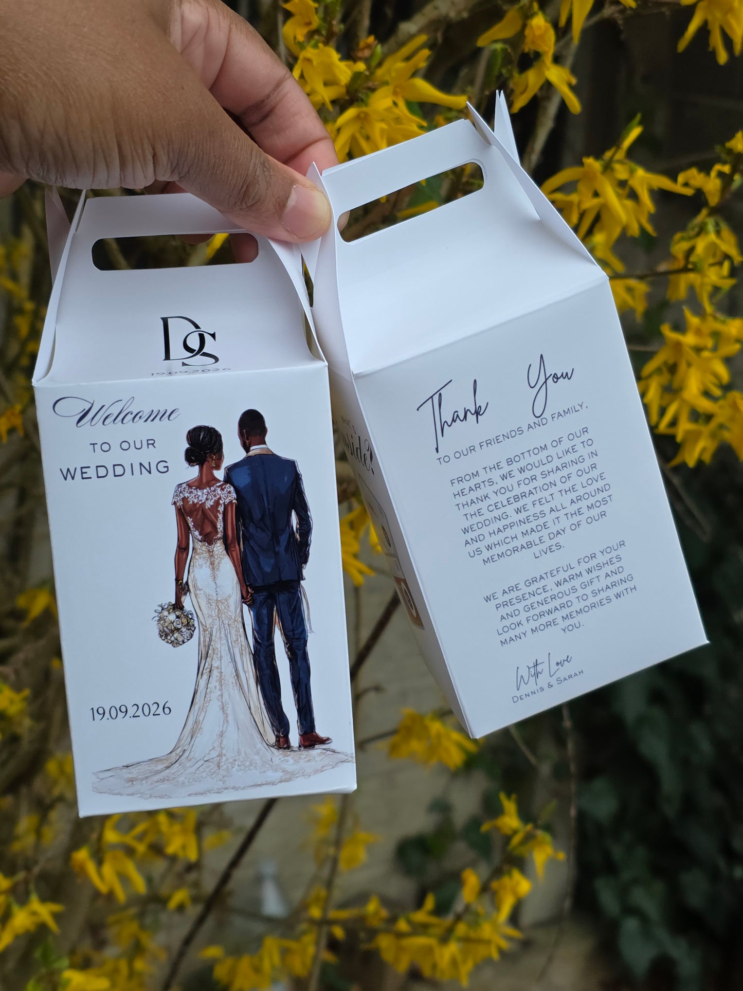 Custom Wedding Favor Box with Lenovo Earphones