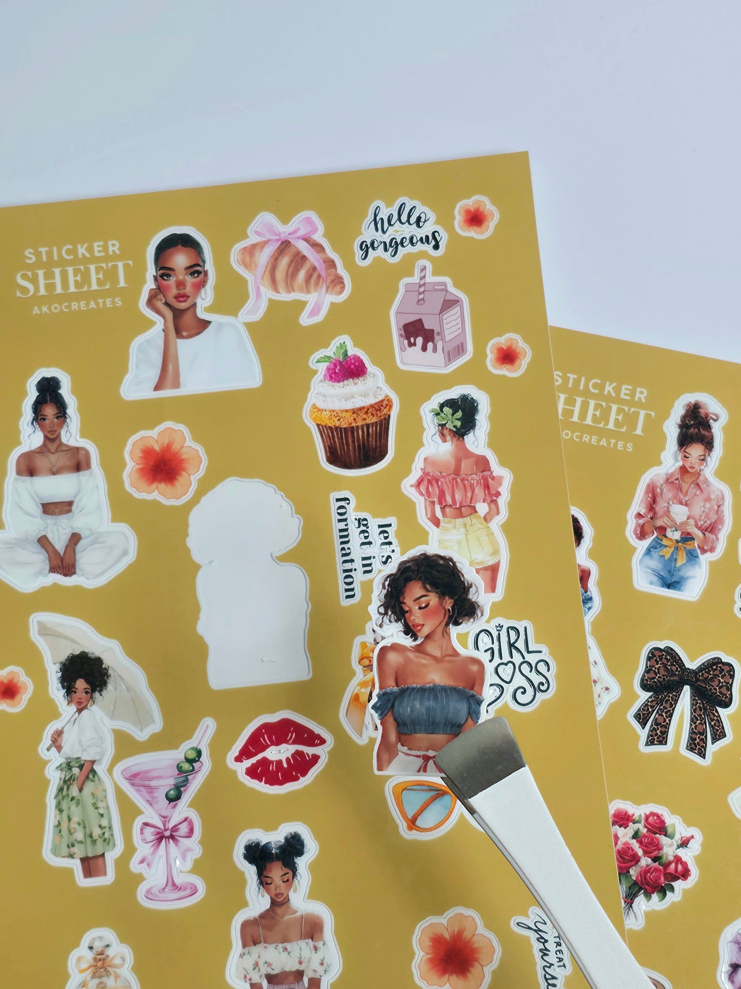 Sticker Sheet - Medium/Olive Skin Tone
