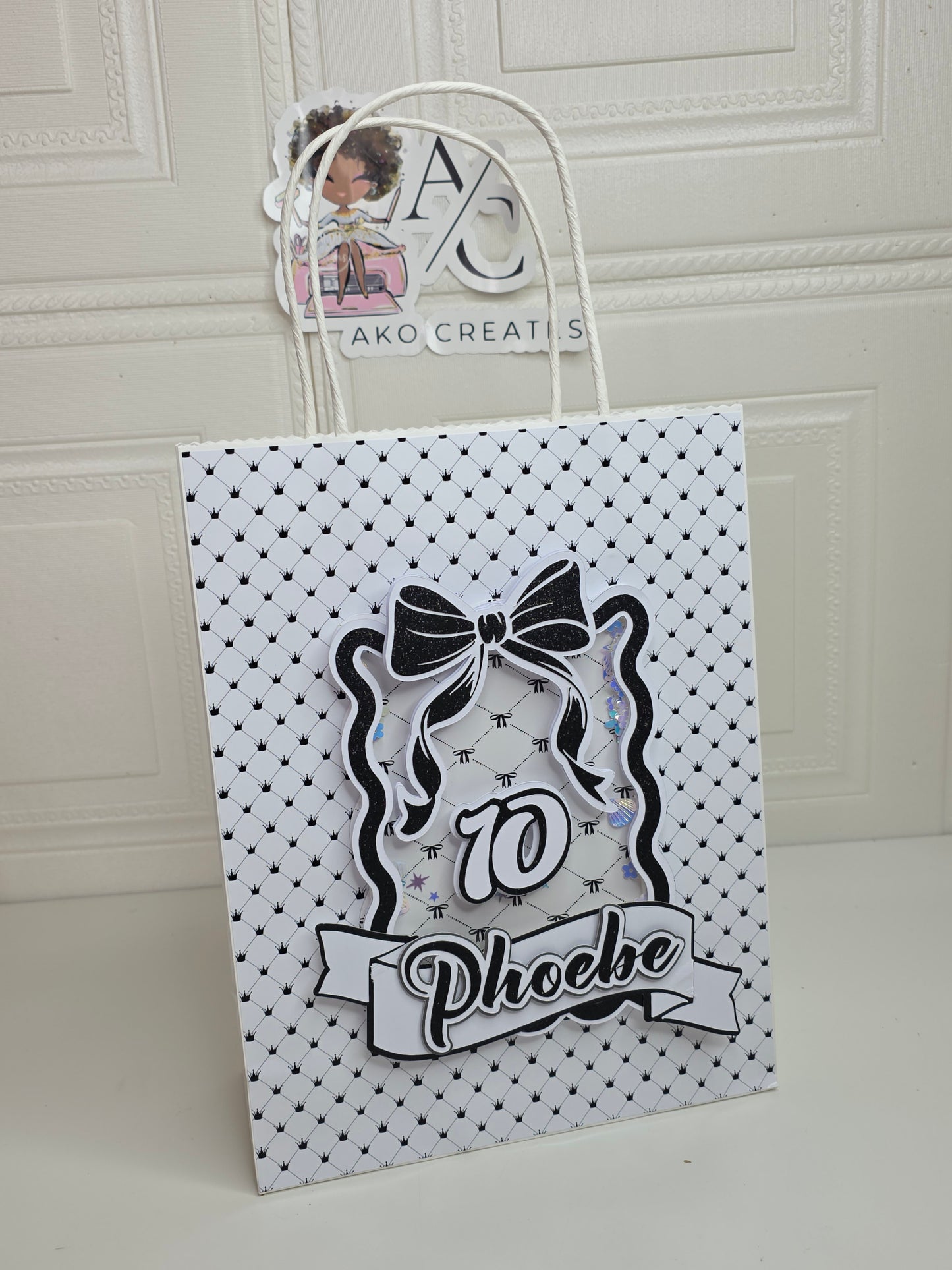 Coquette Monochrome 3D Gift Bag