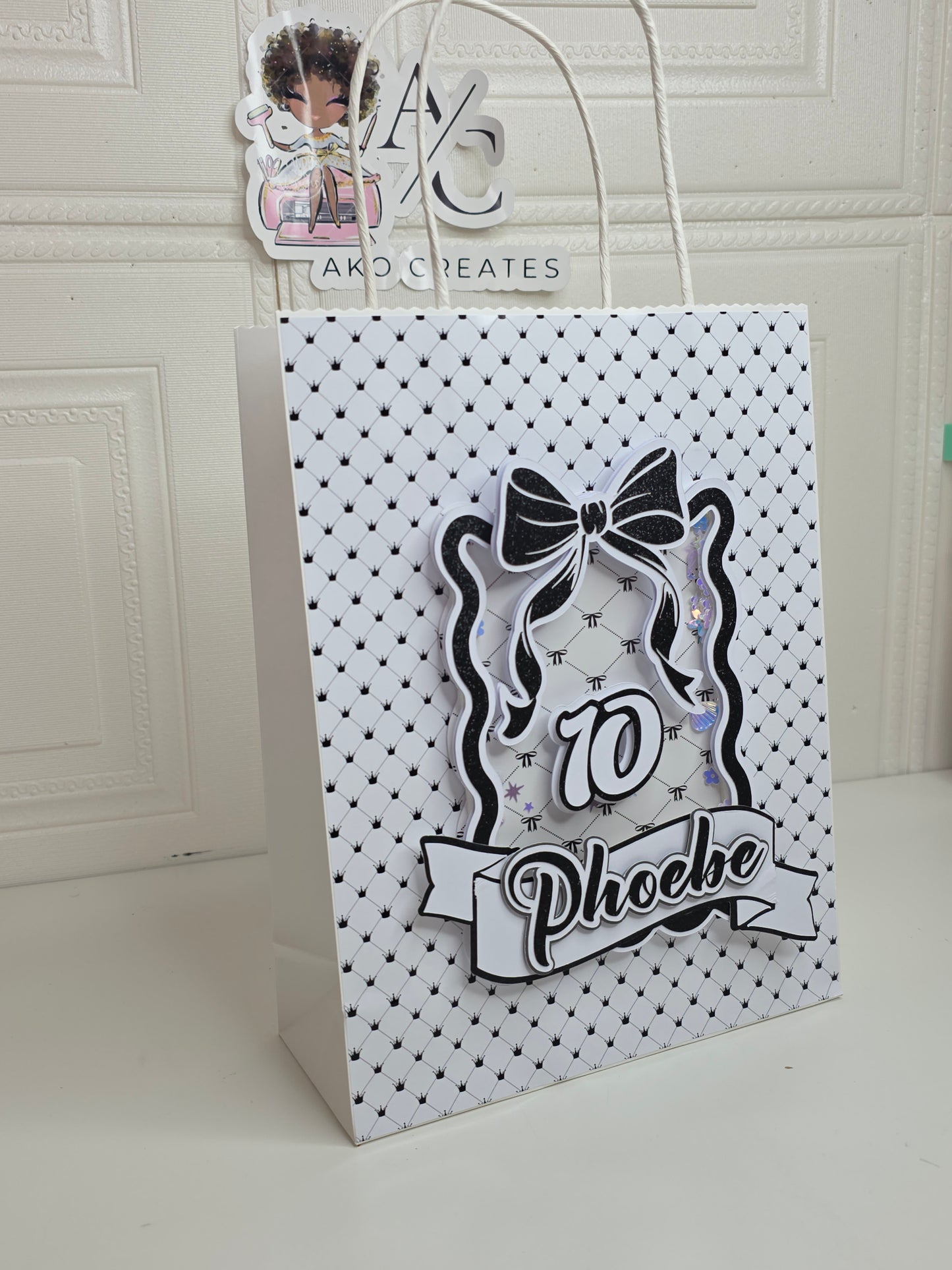 Coquette Monochrome 3D Gift Bag