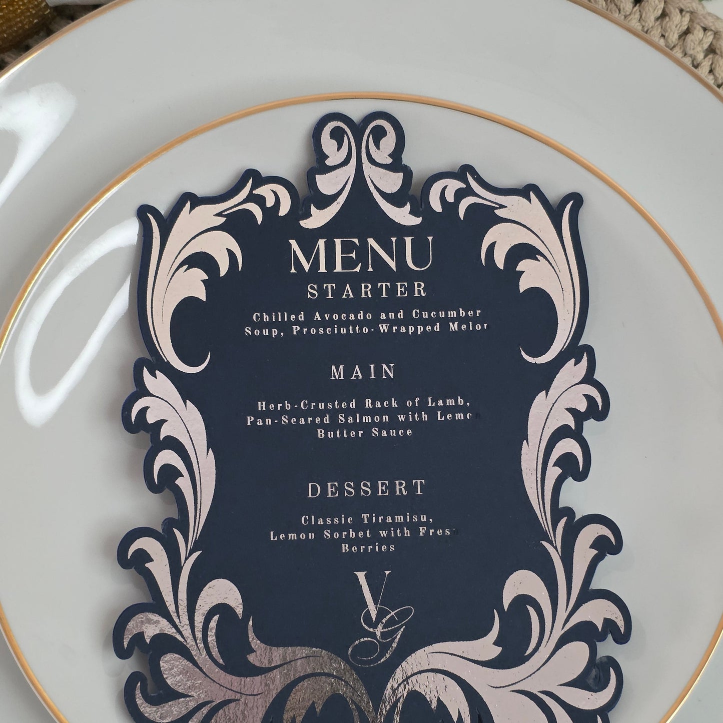 Luxe Wedding Menu