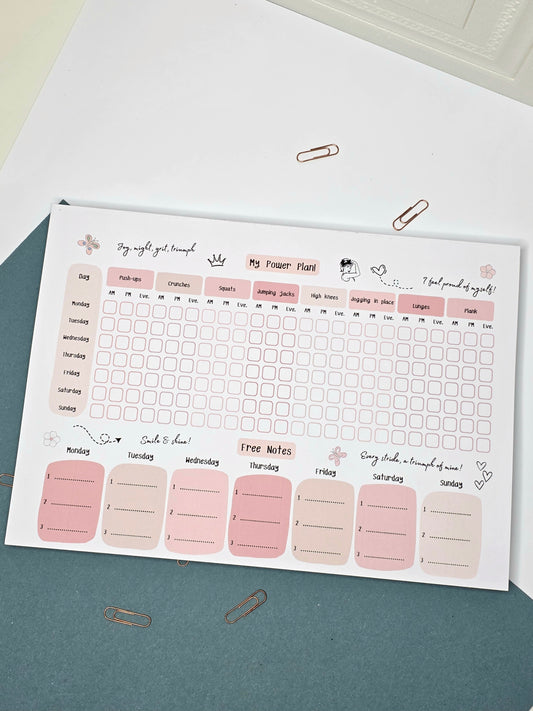 Workout Weekly Planner A4