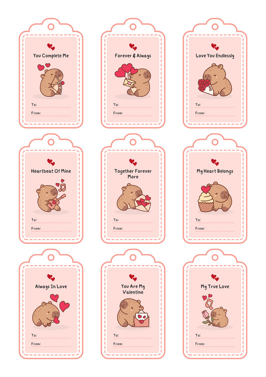 Capy Valentine Stickers