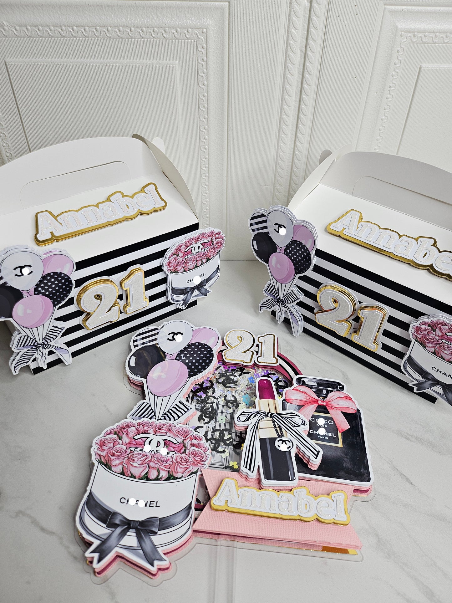 Stripe Bougie Cake Topper