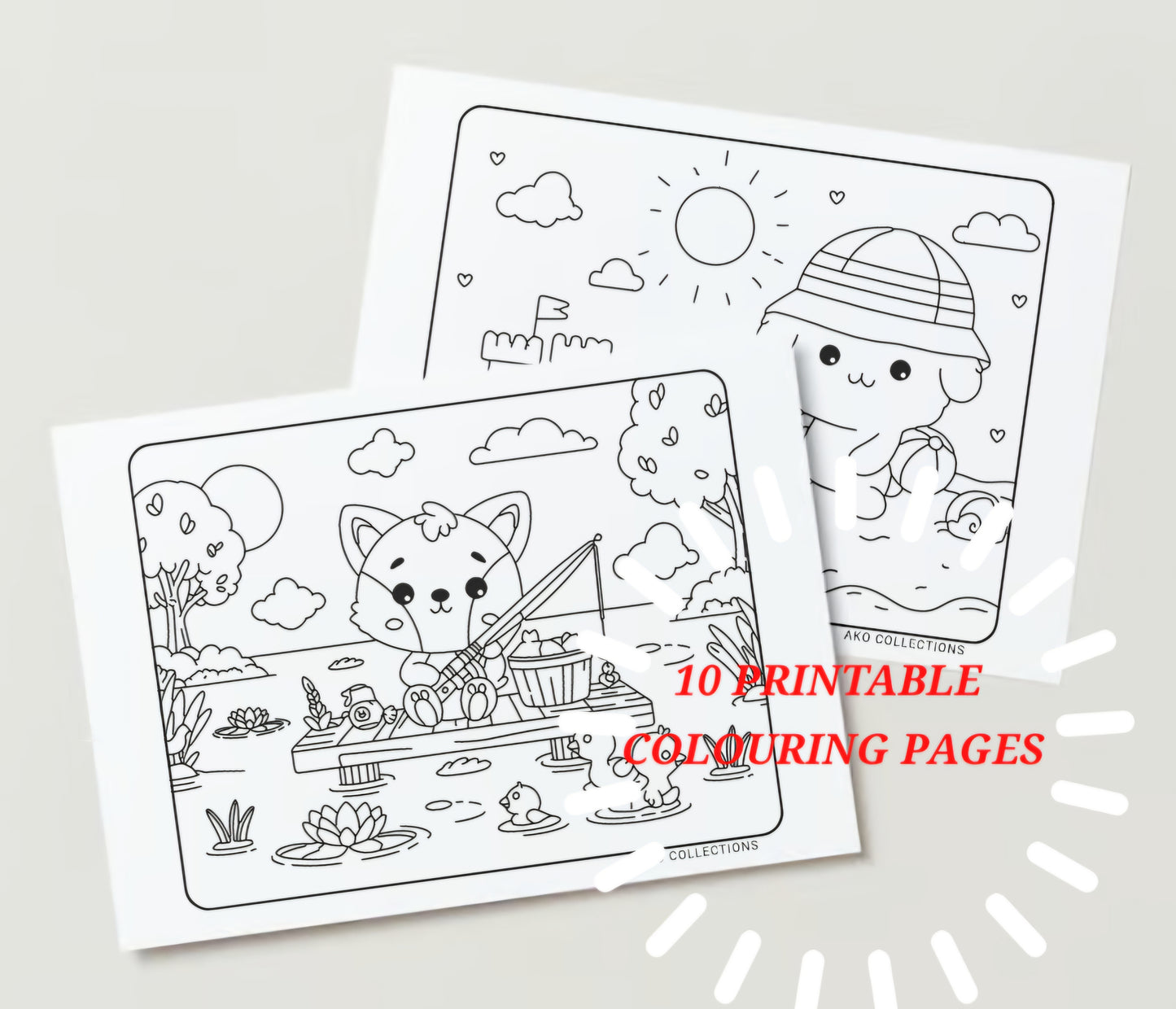 Digital Download- Cute Colouring Pages