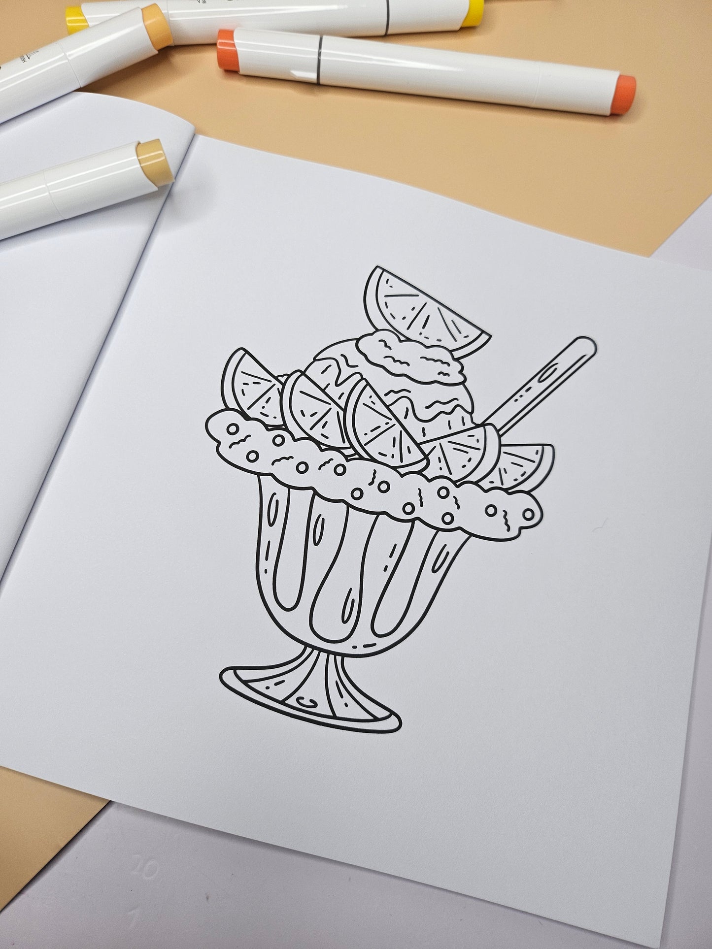 Sweet Desserts Colouring Book