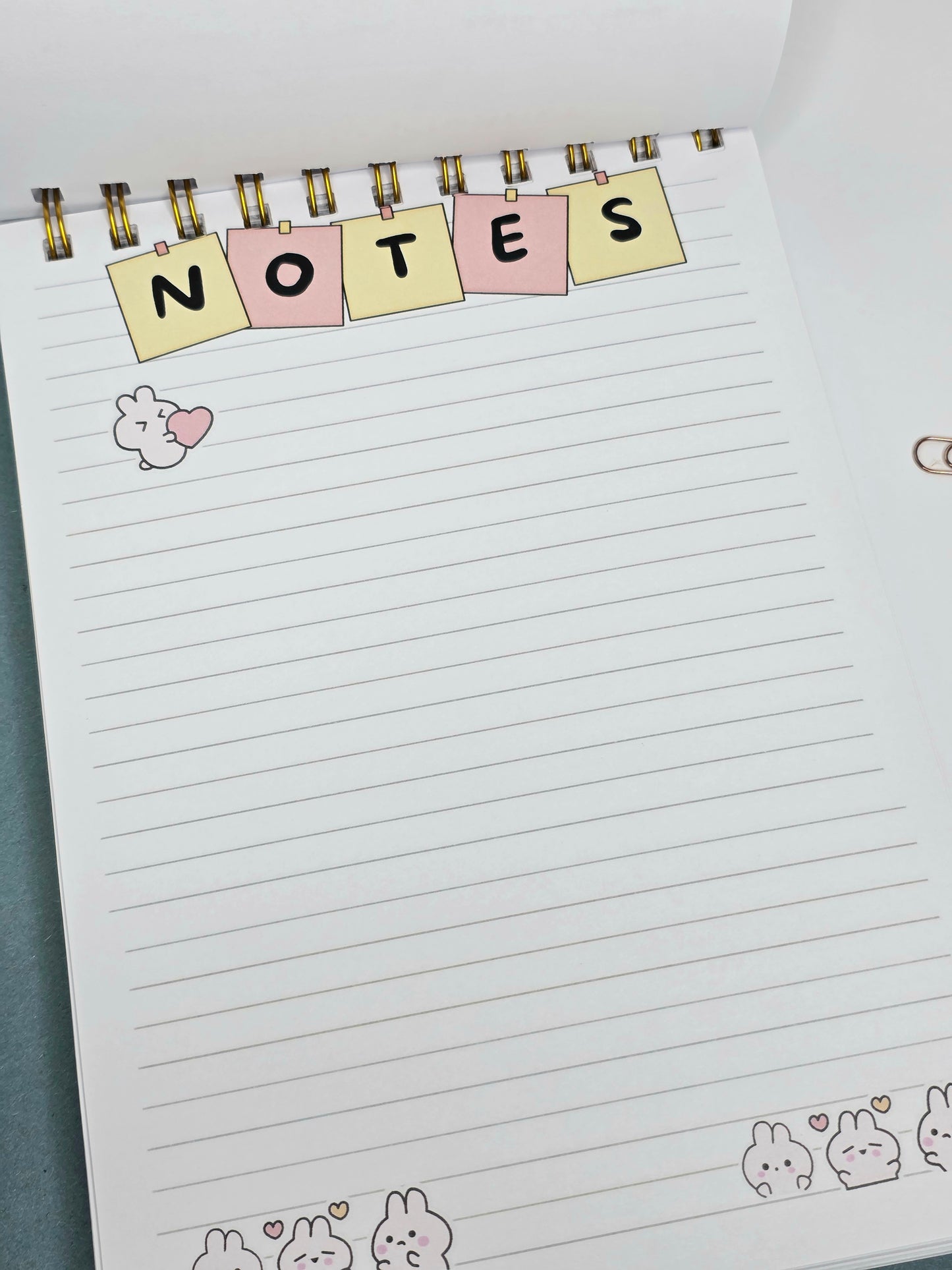 Cute Bunny Planner with Notes