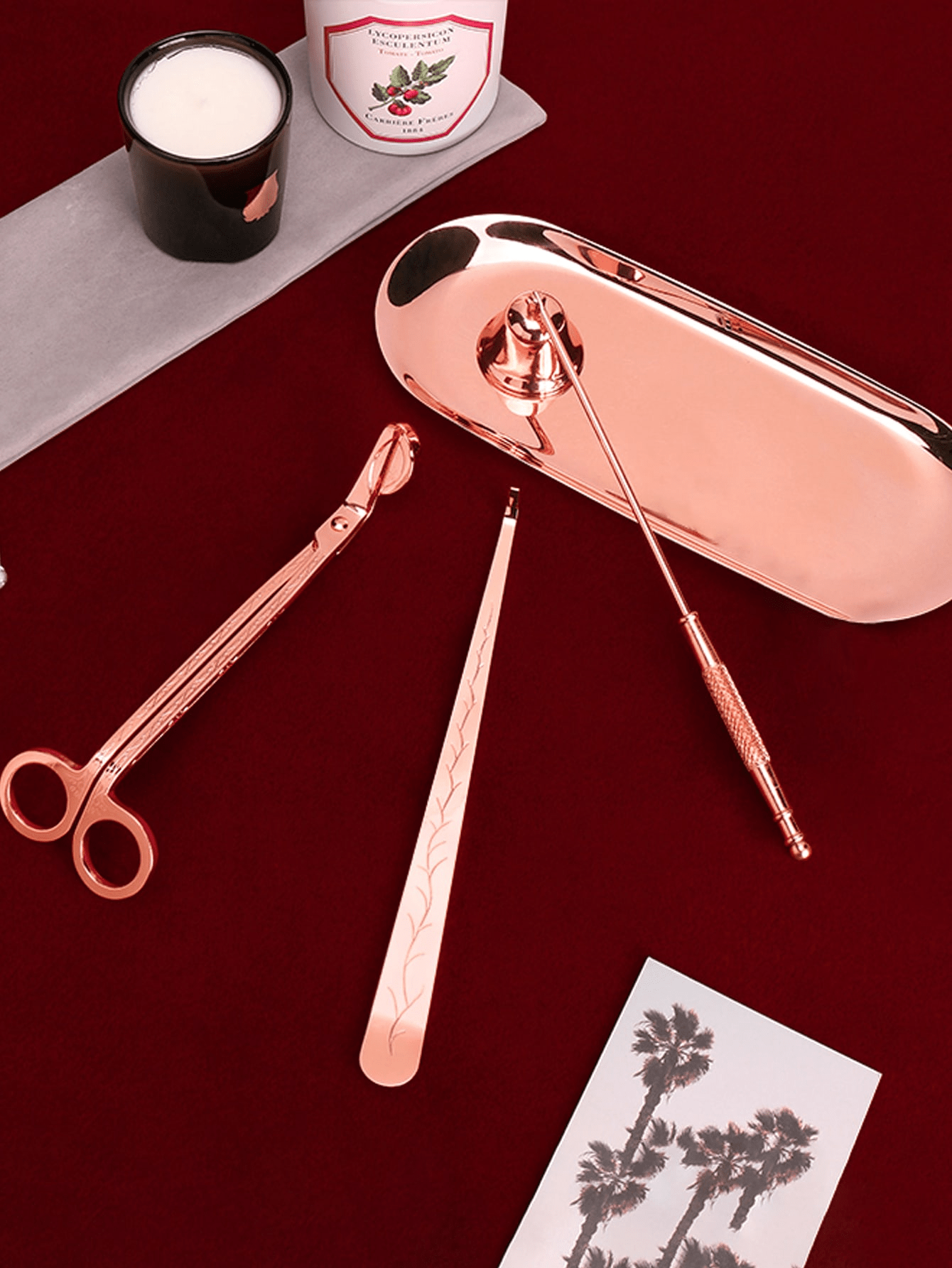 Candle Accessories Set -Rose Gold