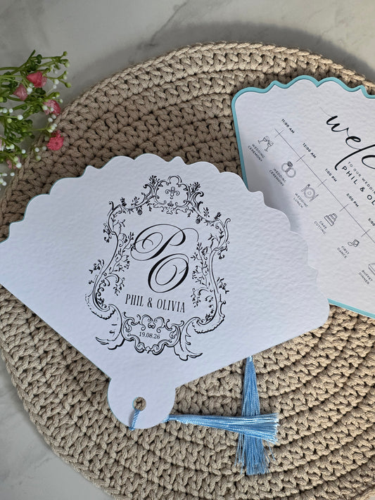 Vintage Fan - Wedding Program