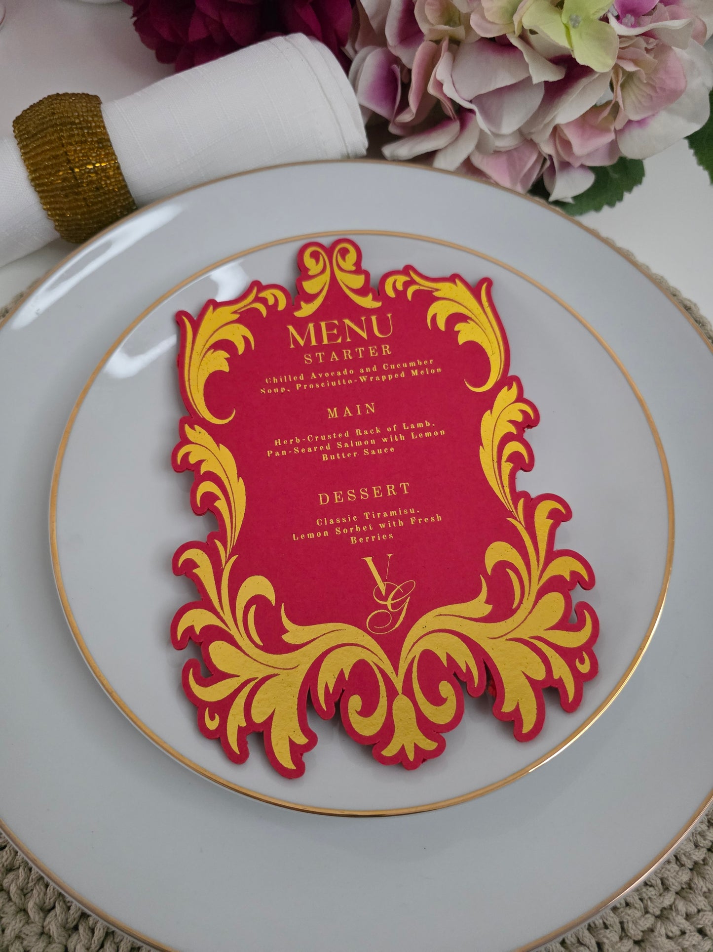 Luxe Wedding Menu