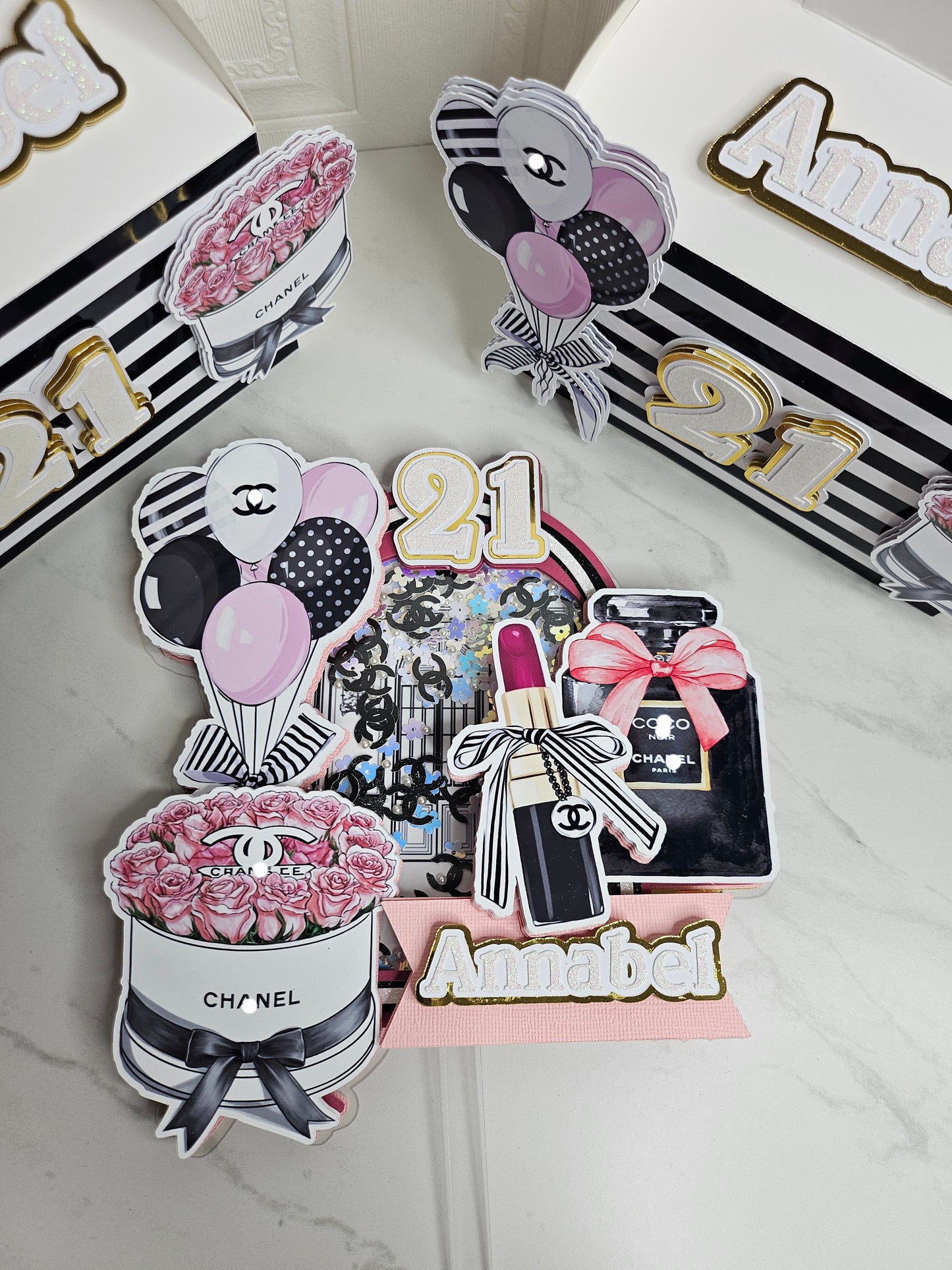 Stripe Bougie Cake Topper