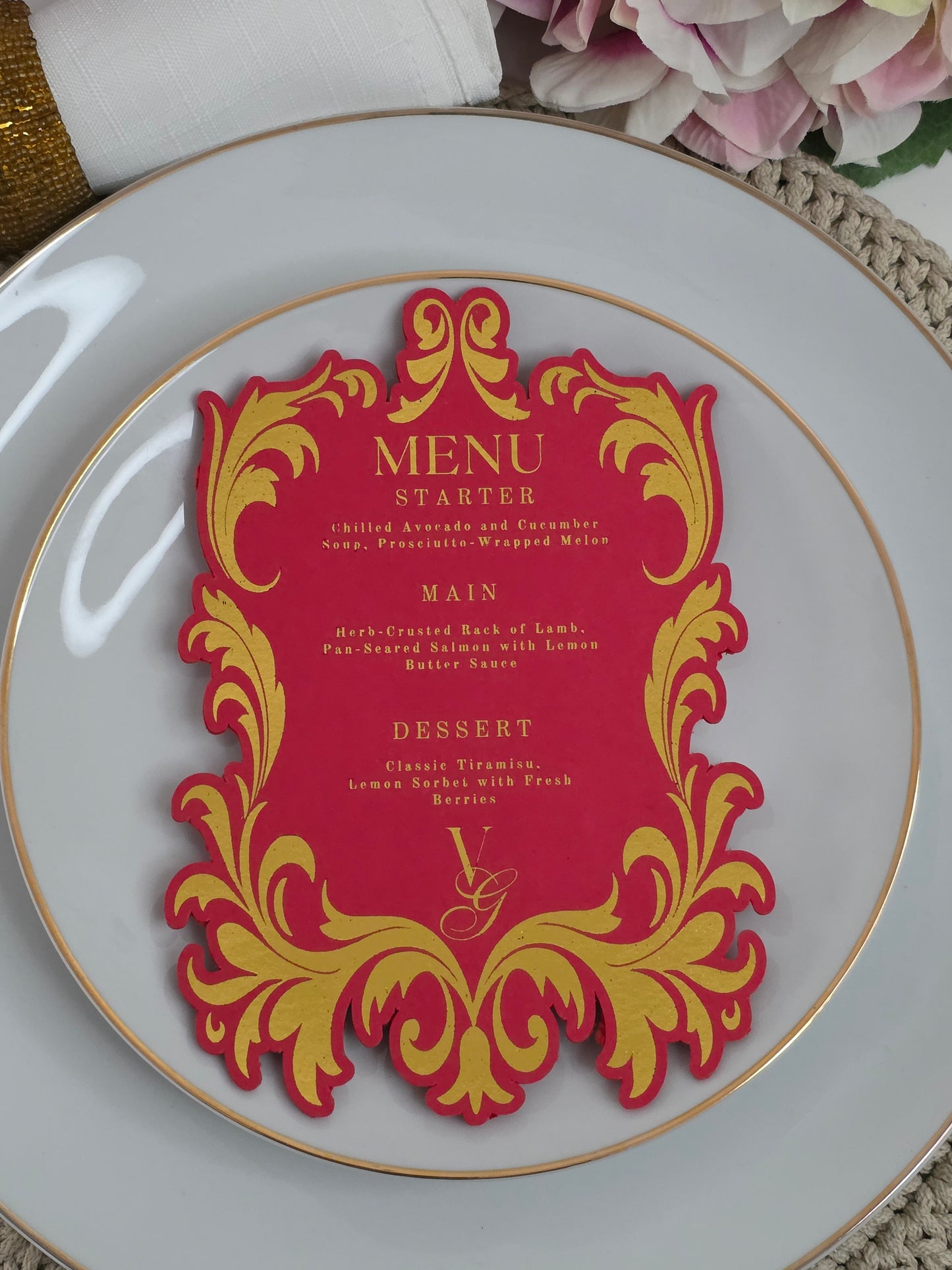 Luxe Wedding Menu