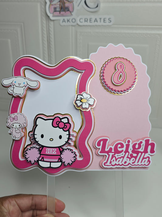 Pink H Kitty 3D Cake Topper