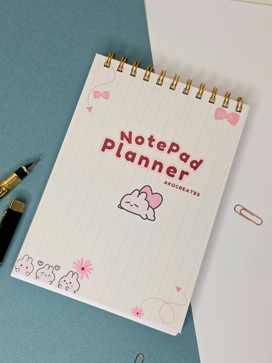Cute Bunny Planner with Notes