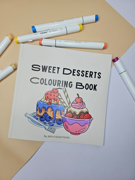 Sweet Desserts Colouring Book